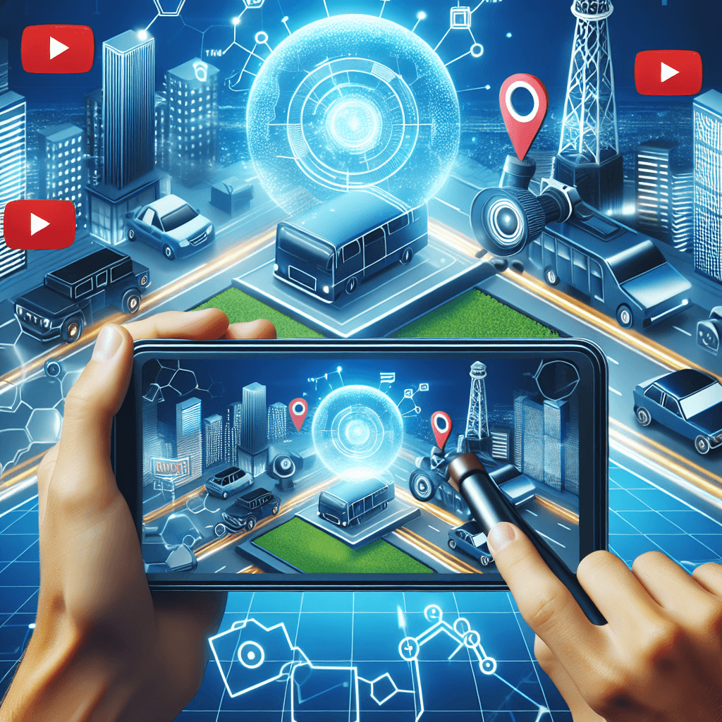 Interaktywna mapa miasta w smartfonie z ikonami lokalizacji