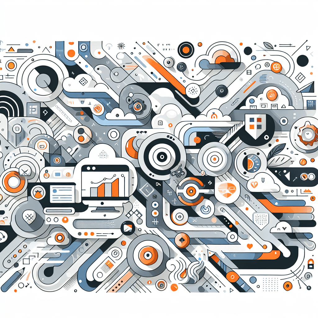 Abstrakcyjna ilustracja technologii i danych