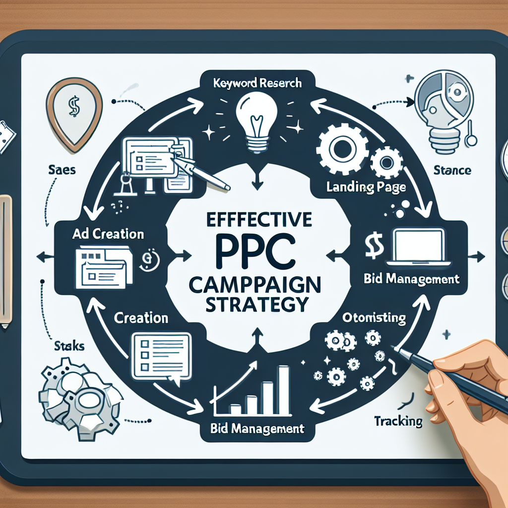 Schemat strategii efektywnej kampanii PPC.