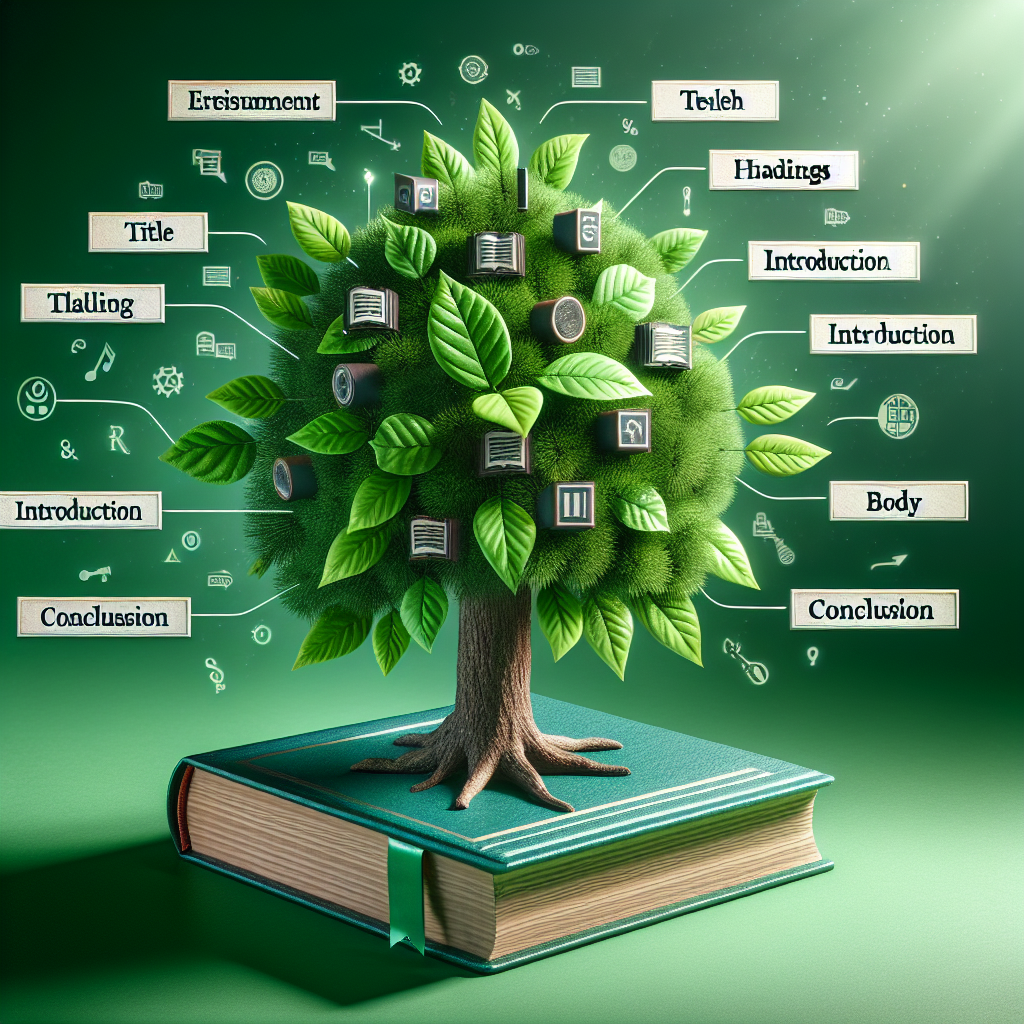 Drzewo wiedzy rosnące z otwartej książki.