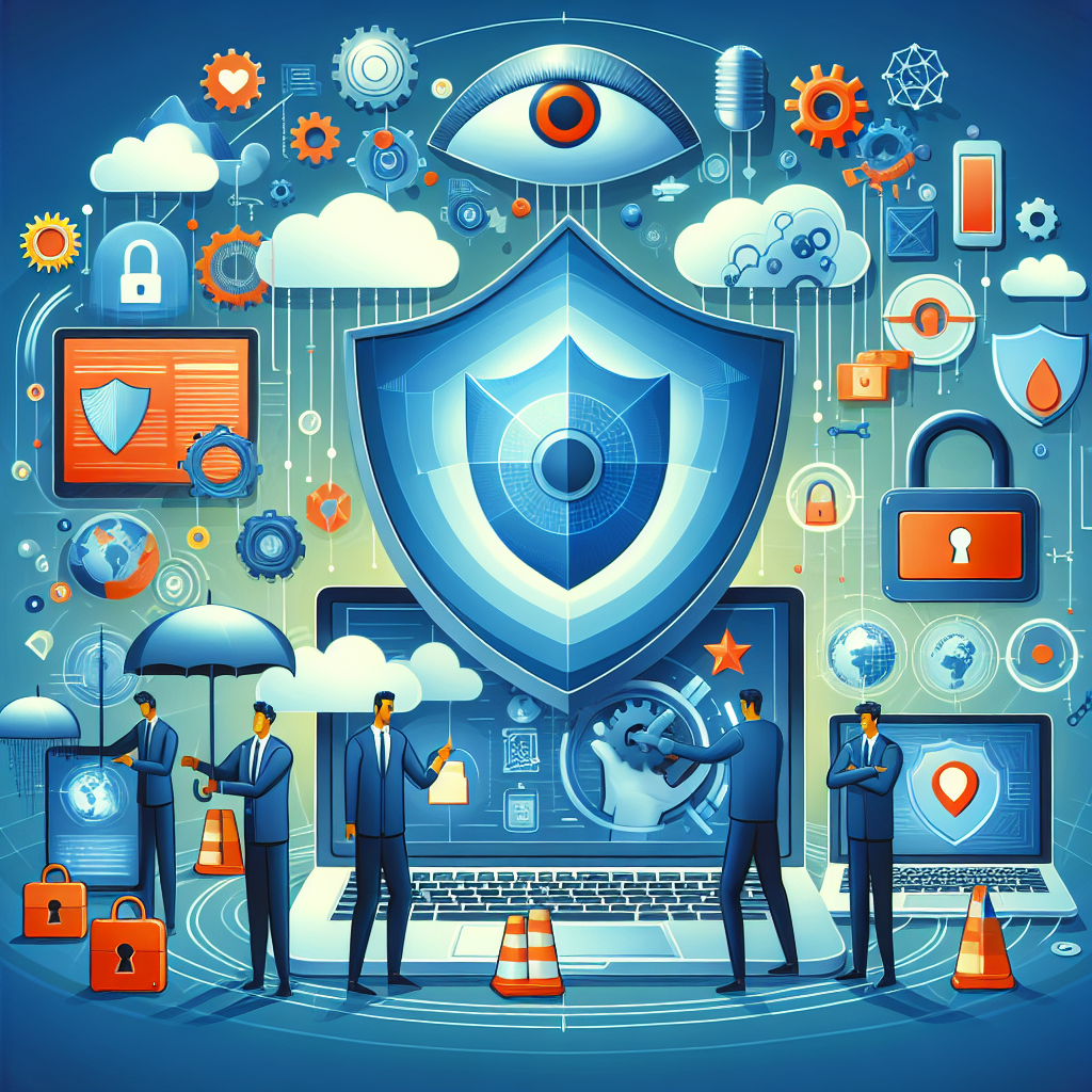 Ilustracja koncepcji bezpieczeństwa cybernetycznego i ochrony danych.