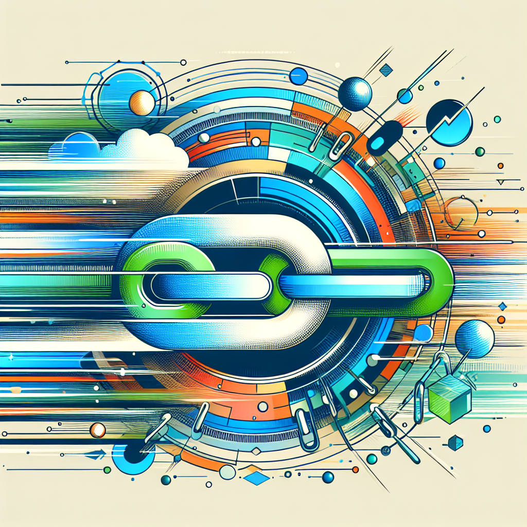 Kolorowa ilustracja cyfrowego ogniwa łańcucha.
