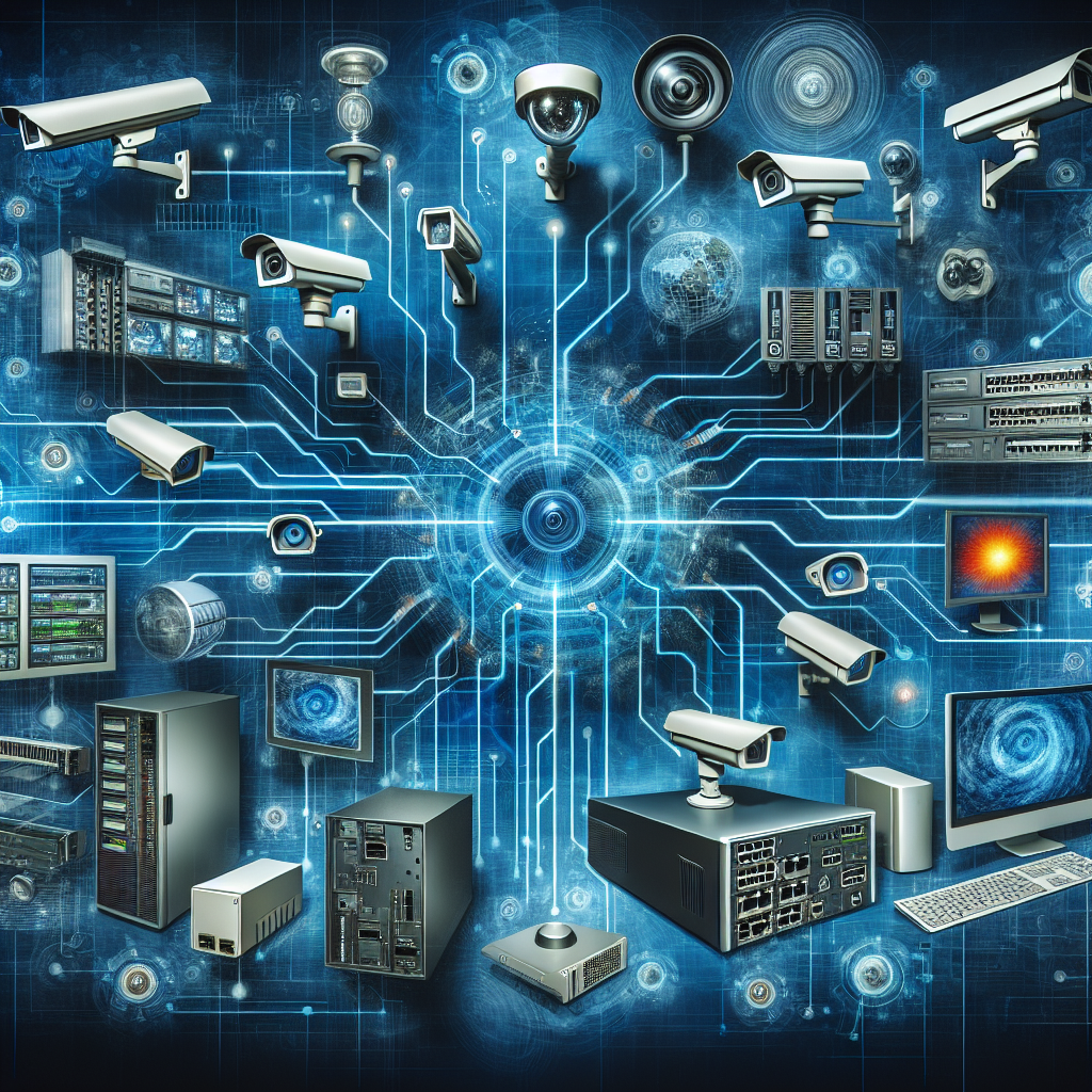 Sieć monitoringu CCTV i technologie bezpieczeństwa.