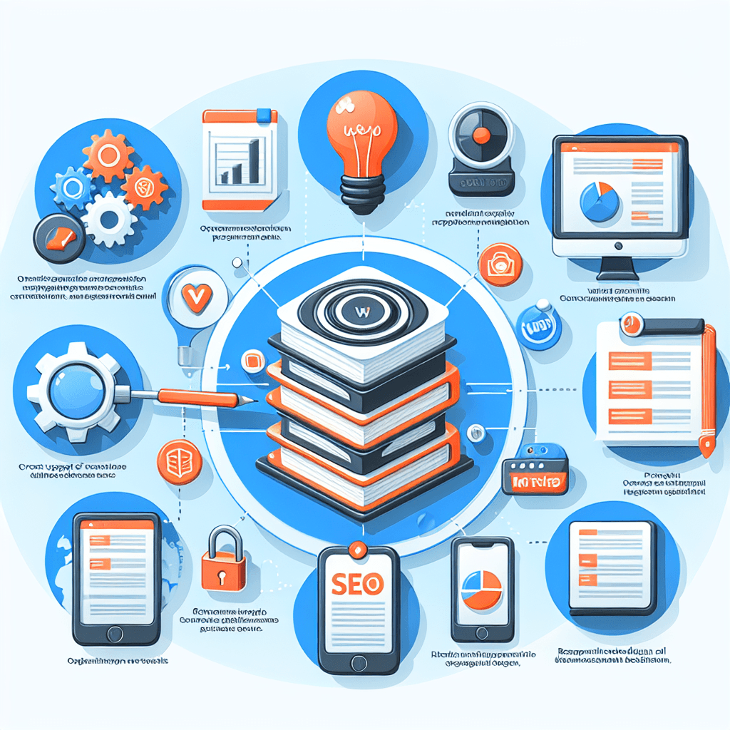 Infografika SEO i cyfrowe narzędzia marketingowe.