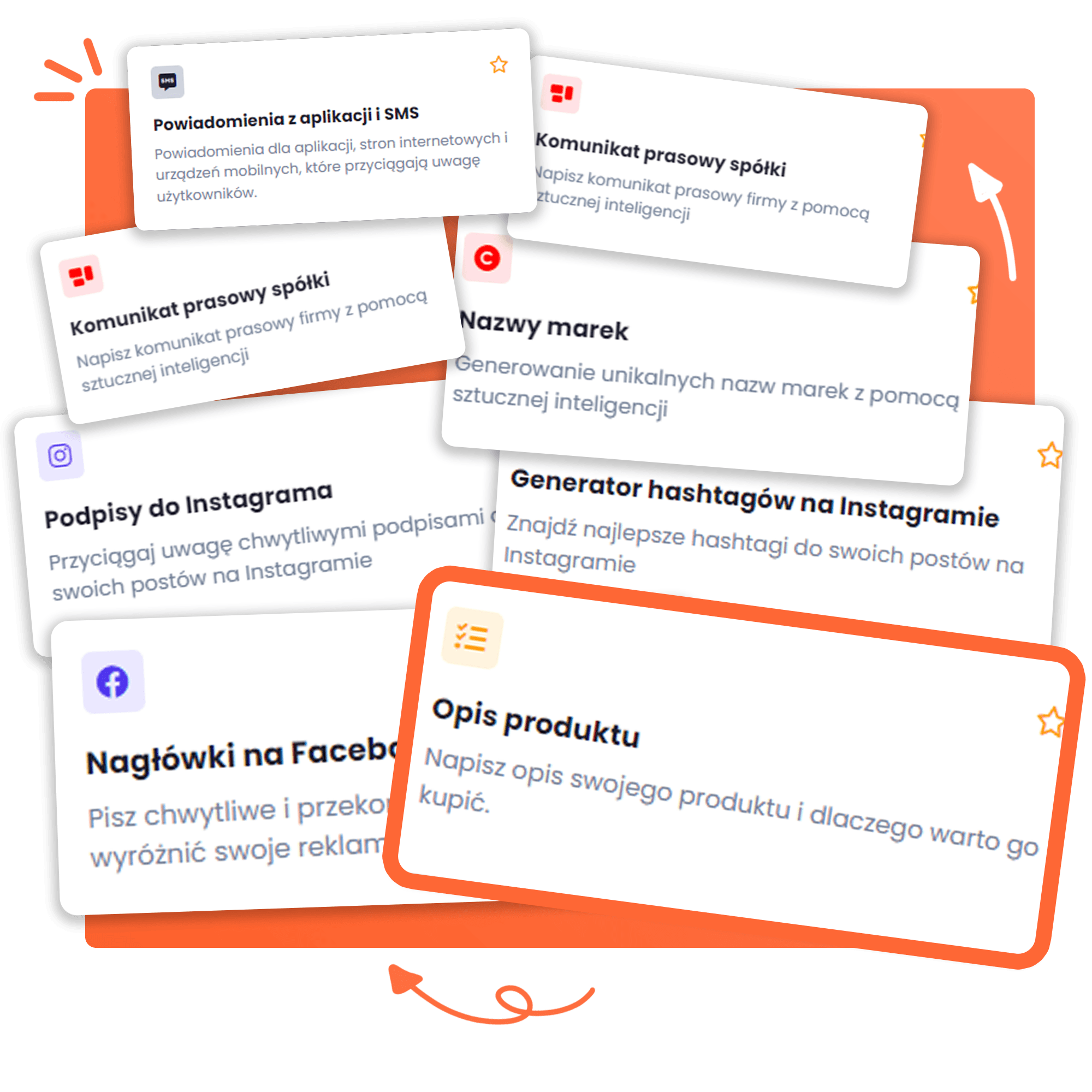 szablony ai Różnokolorowe ikony funkcji marketingowych i komunikacyjnych online.