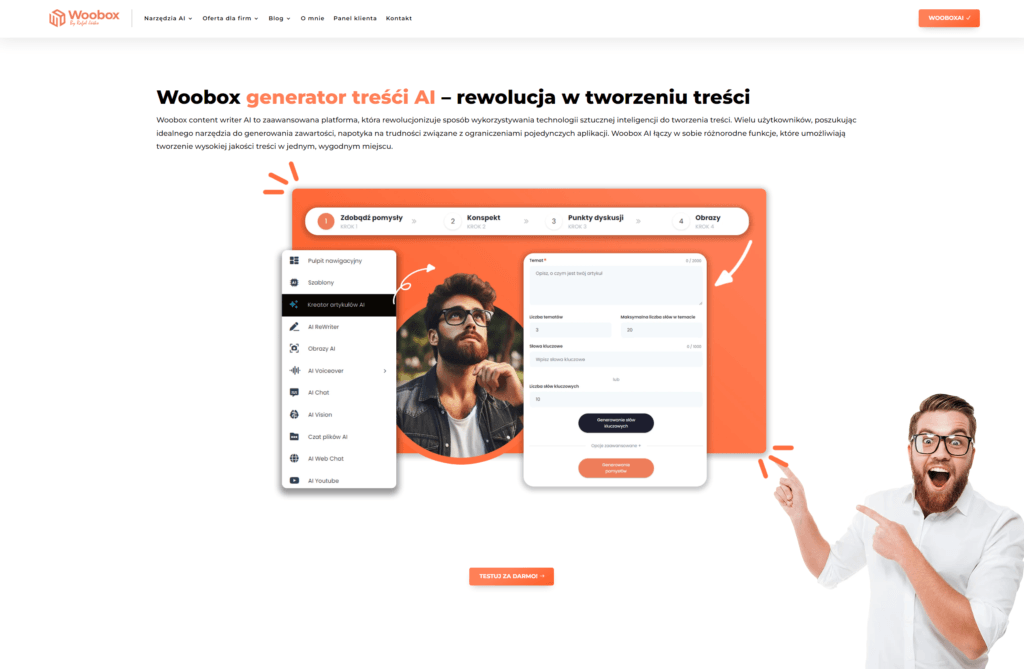 Woobox AI generator treści, innowacyjne narzędzie tworzenia.