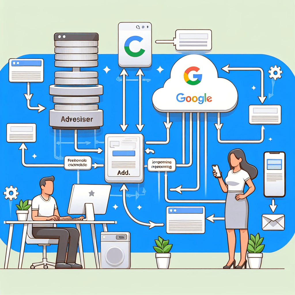 Schemat działania aplikacji Google dla firm online