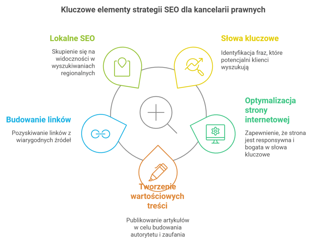 Infografika: Kluczowe elementy SEO dla kancelarii prawnych