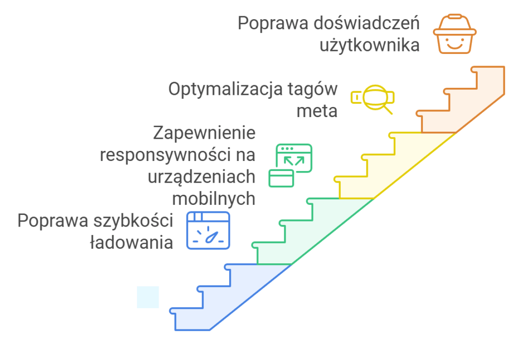 Optymalizacja SEO jako schody sukcesu