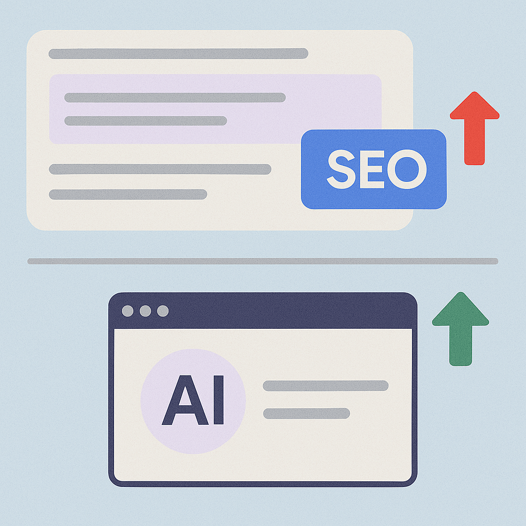 SEO i AI zwiększają widoczność stron internetowych.