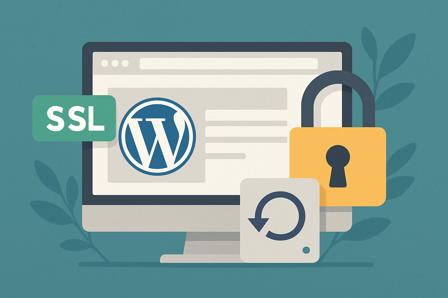 WordPress z certyfikatem SSL i kłódką bezpieczeństwa